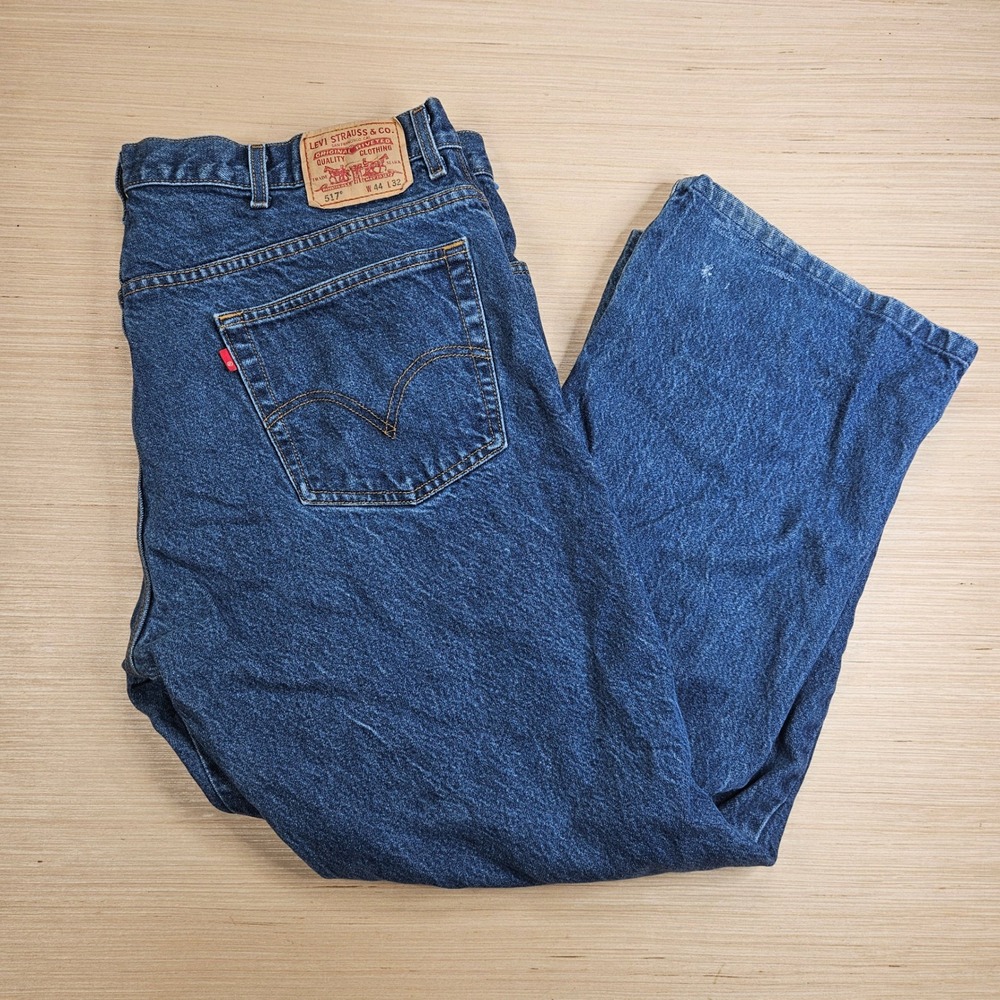 Vintage Y2K Levi's 517 Jeans Men 44x32 Fit 44x30 Blue Boot Cut Denim Western